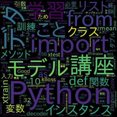 AIパーフェクトマスター講座 -Google Colaboratoryで隅々まで学ぶ実用的な人工知能/機械学習-で学習できる内容