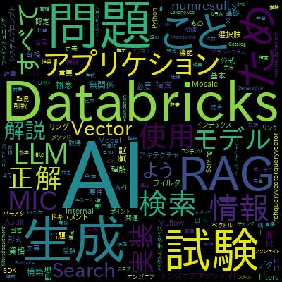 【日本語試験問題集】Databricks認定生成AIエンジニア-アソシエイト-で学習できる内容