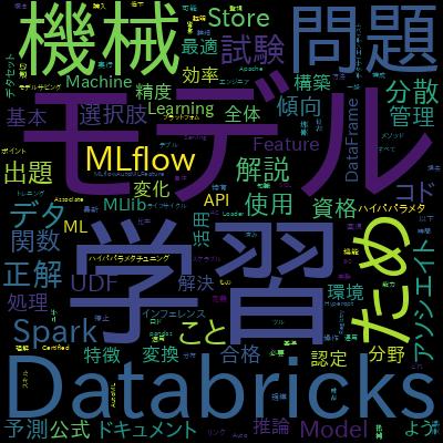 【日本語試験問題集】Databricks認定機械学習-アソシエイト-（MachineLearning）で学習できる内容