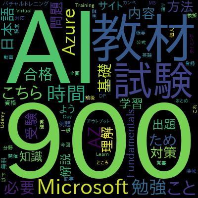 試験対策！Microsoft AI-900　模擬試験問題　※日本語対応で学習できる内容