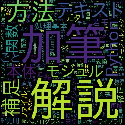 Python3 の基礎 － 超入門・再入門 －で学習できる内容