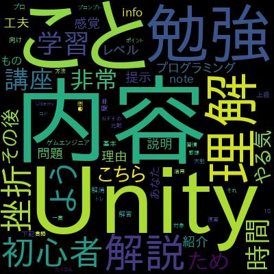 【最短でUnityプログラム脱初心者を目指します！】もっと早く教えてほしかった！Unity C#プログラミング入門で学習できる内容